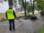Zaledwie tyle zostało z samochodu marki porsche