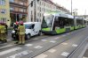 Kolizja opla z tramwajem w centrum Olsztyna