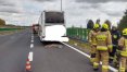 Interwencja straży pożąrnej na DK 16 w Kromerowie