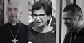 Od lewej: Arcybiskup senior Wojciech Ziemba, Anna Wasilewska, posłanka Platformy Obywatelskiej, Piotr Łożyński, prezes Polskiego Związku Niewidomych na Warmii i Mazurach