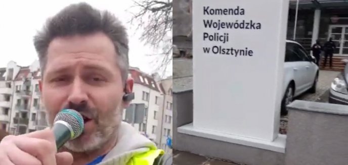 Artykuł: Samotna manifestacja przed Komendą Wojewódzką w Olsztynie [WIDEO]
