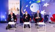 Redaktor naczelny Portalu Miejskiego Olsztyn.com.pl Krzysztof Szczepanik (pierwszy z lewej) podczas panelu "Lokalny i regionalny wymiar geopolityki. Szansa czy przekleństwo?"