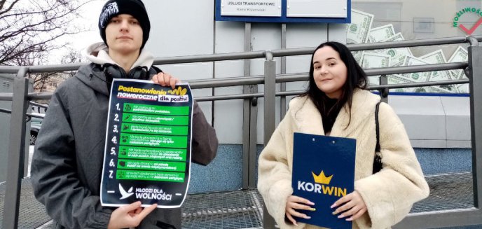 Artykuł: Olsztyn. Młodzieżówka partii ''KORWiN'' z postanowieniami noworocznymi dla PiS-u