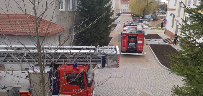 Pożar na terenie komendy policji przy ul. Pstrowskiego w Olsztynie