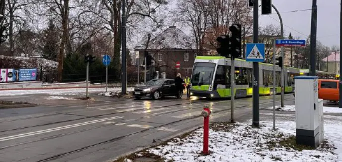 Awaria tramwaju w okolicach ul. Płoskiego w Olsztynie