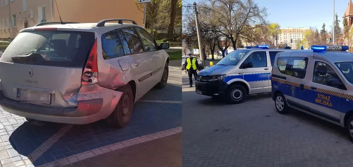 Kolizja na ul. Jagiellońskiej w Olsztynie. Sprawca uciekł [ZDJĘCIA] [AKTUALIZACJA]