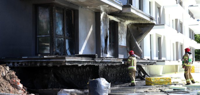 Pożar na budowie nowego osiedla mieszkaniowego przy ul. Kasprzaka w Olsztynie [ZDJĘCIA]