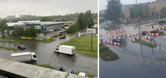 Ulewa nad Olsztynem. Wiele ulic podtopionych [ZDJĘCIA, WIDEO]