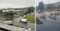 Po intensywnych opadach deszczu, wiele ulic w stolicy Warmii i Mzur było zalanych