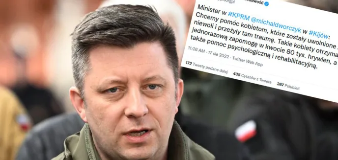 Minister Michał Dworczyk: ''Polski rząd pomoże finansowo ukraińskim kobietom''