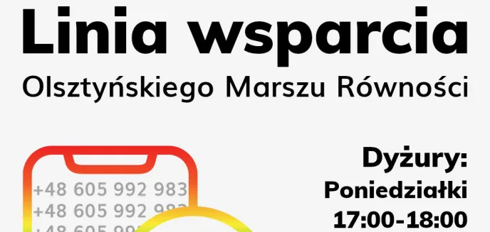 Olsztyński Marsz Równości otwiera linię wsparcia