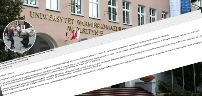 Byli wykładowcy UWM oskarżeni o popełnienie zbrodni VAT-owskiej. Uczelnia wydaje oświadczenie