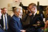 Aleksander Kwaśniewski wraz z Piotrem Grzymowiczem