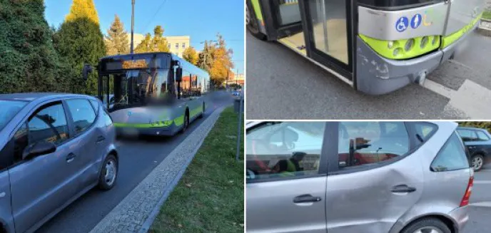 W samym centrum miasta doszło do kolizji z udziałem autobusu miejskiego [ZDJĘCIA]