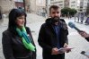 Małgorzata Matuszewska-Boruc i Bartosz Grucela zpartii Razem chcą, aby każdy uczeń podstawówki otrzymywał ciepły posiłek w szkole