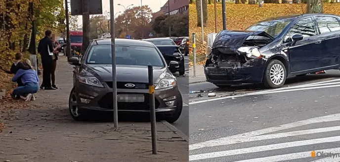 Kolizja na al. Wojska Polskiego. Kobieta kierująca fiatem nie wyhamowała i uderzyła w forda [ZDJĘCIA]