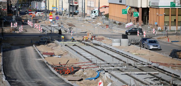 Artykuł: Rozkopane centrum Olsztyna. Jak wygląda budowa nowej nitki tramwajowej? [ZDJĘCIA]