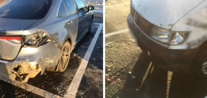 Ślisko na drogach Olsztyna. 51-letni kierowca mercedesa zderzył się z toyotą na al. Sikorskiego