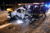 Jeden z busów, który brał udział w tym niezwykle groźnym zdarzeniu drogowym