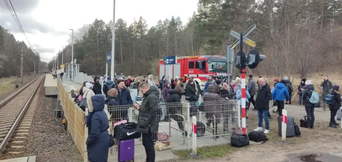 Pod Nidzicą powalone drzewo zerwało linię trakcyjną. Pasażerom pociągu relacji Olsztyn-Kraków zorganizowano transport zastępczy [ZDJĘCIA]