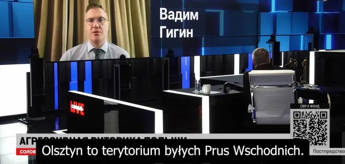 Białoruski propagandysta opowiadał u popularnego w Rosji dziennikarza o... ''olsztyńskich, tajnych, wojskowych cmentarzach'' [WIDEO]