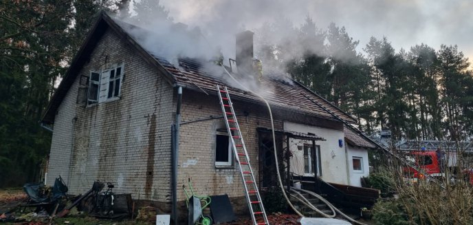 Artykuł: Tragiczny pożar domu pod Olsztynem. Jedna osoba nie żyje