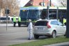 Dziś (11 kwietnia) w okolicach Dworca Głównego w Olsztynie doszło do kolizji osobowego volvo i tramwaju