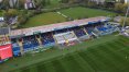 Olsztyński stadion z lotu ptaka podczas sobotniego spotkania ze Zniczem Pruszków