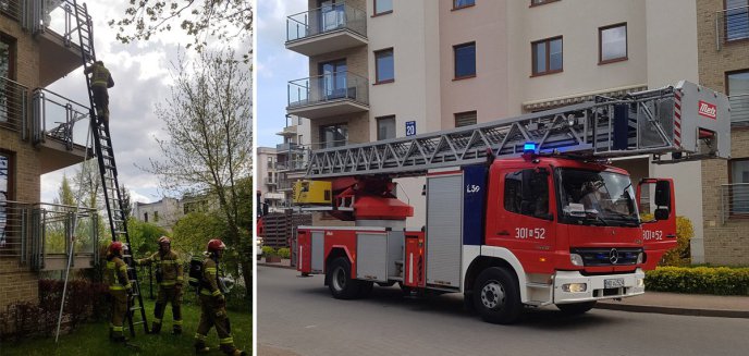 Artykuł: Pożar na balkonie w budynku przy ul. Leśnej w Olsztynie [ZDJĘCIA]