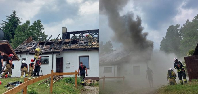 Artykuł: Pożar domu w Rusi pod Olsztynem. Z ogniem walczyło kilkudziesięciu strażaków [ZDJĘCIA]