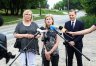 Konferencja prasowa przedstawicieli PiS. Od lewej: Edyta Markowicz (radna), Iwona Arent (posłanka) i  Norbert Maliszewski (sekretarz stanu w Kancelarii Premiera)