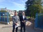 Przewodniczący związkowców w MPK Damian Sipowicz (po lewej) i mecenas Marcin Kotowski ogłosili dziś (5 września) o końcu sporu zbiorowego w olsztyńskim MPK