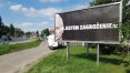 Billboard ''Ja jestem zagrożeniem'', będący elementem kampanii KO, można znaleźć m.in. przy ul. Bałtyckiej