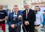 Kandydat na posła z ramienia Konfederacji, Tomasz Owsianik, oraz poseł Grzegorz Braun