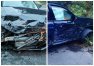 Kierowca BMW wymusił pierwszeństwo i wjechał pod koła audi