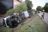 54-latek, który kierował cysterną z niewyjaśnionych przyczyn zjechał z jezdni i wpadł do rowu