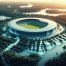 Sztuczna inteligencja wygenerowała typowy stadion piłkarski dla Warmii i Mazur