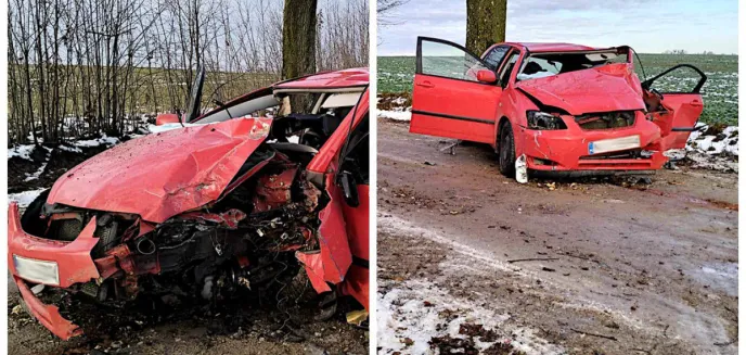 Powiat iławski. Rozbił toyotę w drobny mak. Szokujące, ile narkotyków wcześniej przyjął