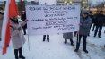 W środę (10 stycznia) na placu Solidarności w Olsztynie protestowano przeciwko rządom Donalda Tuska