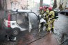 Służby interweniowały na ul. Rataja w Olsztynie, gdzie doszło do pożaru samochodu