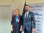 Przewodniczący rady miasta i kandydat na prezydena Olsztyna Robert Szewczyk oraz senator Ewa Kaliszuk na konferencji mówili o poprawie sytuacji oświaty w Olsztynie