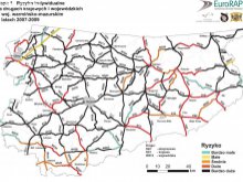 Niebezpieczne drogi na Warmii i Mazurach - zobacz mapę