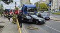 W piątkowe przedpołudnie doszło do kolizji ciężarówki z karwanem na ul. Limanowskiego w Olsztynie