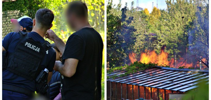 Pożar na działkach w Olsztynie [ZDJĘCIA]