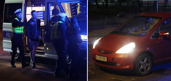 44-latek wtargnął pod hondę na ul. Obrońców Tobruku w Olsztynie [ZDJĘCIA]