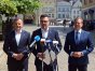 Burmistrz Sczytna Stefan Ochman, poseł Maciej Wróbel i radny Piotr Pancer informowali o finansowanym z KPO programie wsparcia kultury