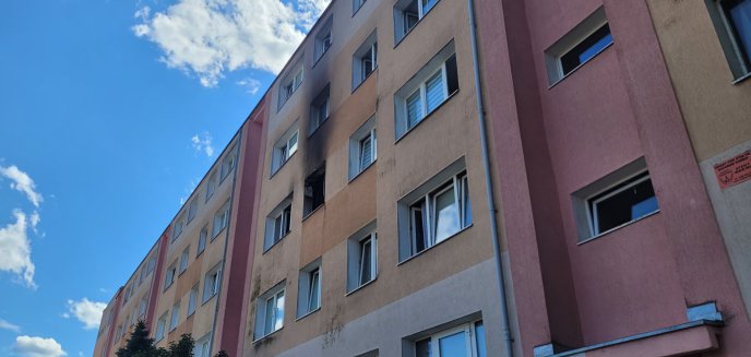 Pożar w bloku na ul. Dworcowej w Olsztynie [ZDJĘCIA, WIDEO]