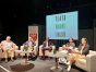 W konferencji uczestniczyli (od lewej) wicedyrektor teatru Andrzej Fabisiak, dyrektor Paweł Dobrowolski, marszałek województwa Marcin Kuchciński oraz Monika Sobota i Katarzyna Grabińska z Pracowni Tańca