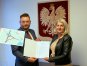 Na zdjęciu  dyrektor W-M ODR, Mateusz Cygan i dyrektorka KOWR w Olsztynie, Iwona Żendarska