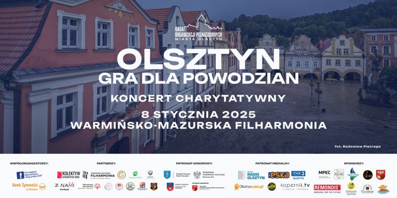 „Olsztyn gra dla powodzian”. Wyjątkowa inicjatywa Rady Organizacji Pozarządowych, Kuźni Społecznej i Banku Żywności [ZMIANA TERMINU]